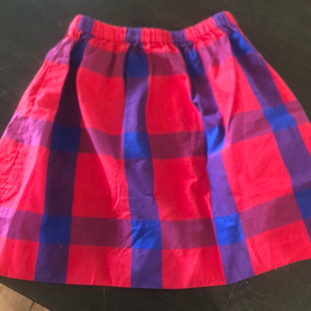Crew cuts plaid skirt
